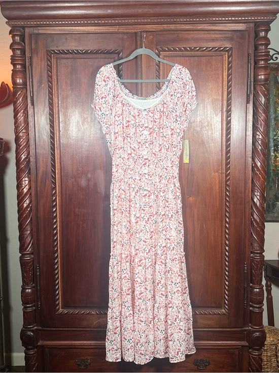Anthropologie Dresses & Skirts - NWT Figueroa & Flower Boho Peasant Flowy Figure Flattering Smocked Tiered Maxi L